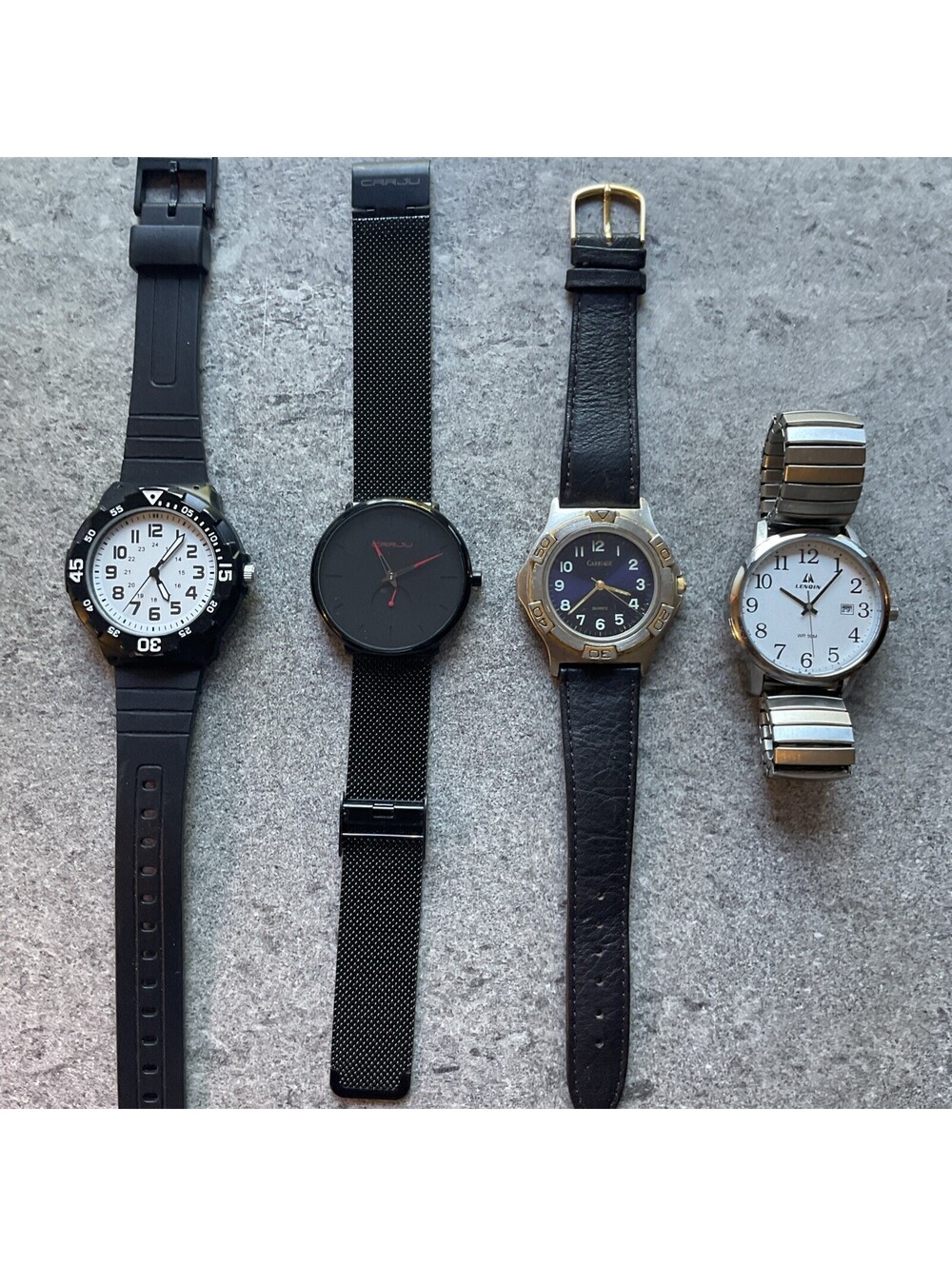 Great Lot Of Four Mens Watches All Four Watches Run Great Lot B1